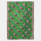 Chihuahua Weihnachten auf Grün Decke (Vorderseite Vertikal)