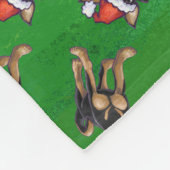 Chihuahua Weihnachten auf Grün Fleecedecke (Ecke)