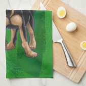 Chihuahua Weihnachten auf Grün Handtuch (Viertel Falte)