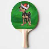 Chihuahua Weihnachten auf Grün Tischtennis Schläger (Vorderseite)