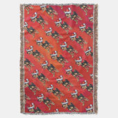 Chihuahua Weihnachten auf Rot Decke (Vorderseite Vertikal)