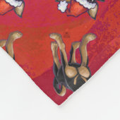 Chihuahua Weihnachten auf Rot Fleecedecke (Ecke)