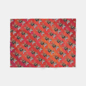 Chihuahua Weihnachten auf Rot Fleecedecke (Vorderseite (Horizontal))