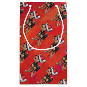 Chihuahua-Weihnachten auf Rot Kleine Geschenktüte (Rückseite)