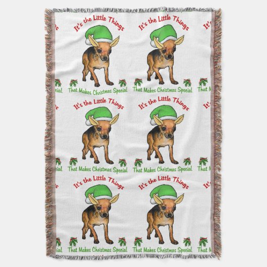 Chihuahua Weihnachten Decke (Vorderseite Vertikal)