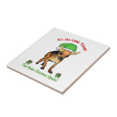 Chihuahua Weihnachten Fliese (Seite)