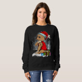 Chihuahua Weihnachten I Liebe Mama Tattoo Xmas Paj Sweatshirt (Vorne ganz)