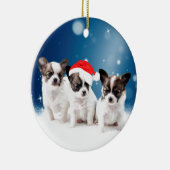Chihuahua Weihnachten Keramik Ornament (Rechts)