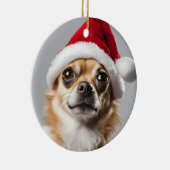 Chihuahua Weihnachten Keramik Ornament (Rechts)