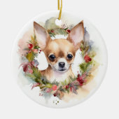 Chihuahua Weihnachten Keramik Ornament (Vorne)