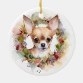 Chihuahua Weihnachten Keramik Ornament (Hinten)