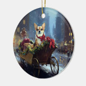 Chihuahua Weihnachten Keramik Ornament (Links)