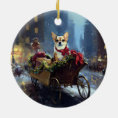 Chihuahua Weihnachten Keramik Ornament (Hinten)