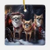 Chihuahua Weihnachten Keramikornament (Vorderseite)