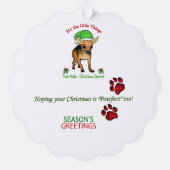 Chihuahua Weihnachten Ornament Karte (Rückseite)