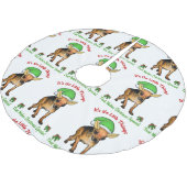 Chihuahua Weihnachten Polyester Weihnachtsbaumdecke (Schrägansicht)