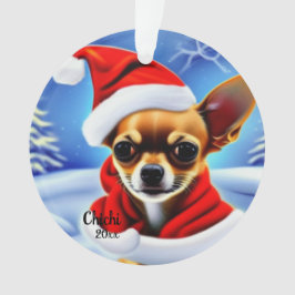 Chihuahua Weihnachten, Santa Dog Ornament