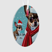 Chihuahua Weihnachten, Santa Dog Ornament (Vorderseite)