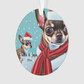 Chihuahua Weihnachten, Santa Dog Ornament (Vorderseite)
