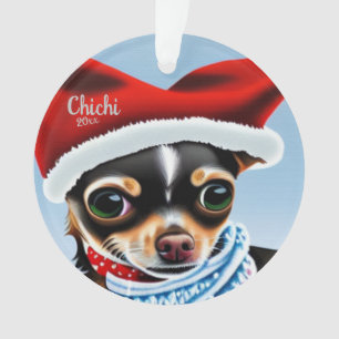 Chihuahua Weihnachten, Santa Dog Ornament