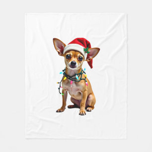Chihuahua Weihnachten Santa hässlicher Pullover Hu Fleecedecke