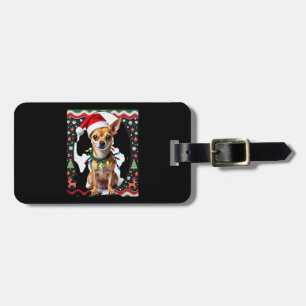 Chihuahua Weihnachten Santa hässlicher Pullover Hu Gepäckanhänger