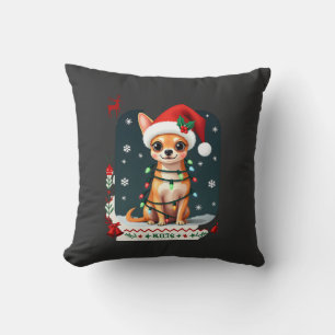 Chihuahua Weihnachten Santa hässlicher Pullover Hu Kissen