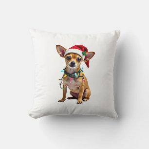 Chihuahua Weihnachten Santa hässlicher Pullover Hu Kissen