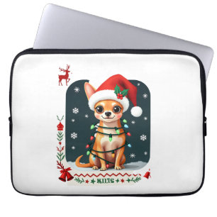 Chihuahua Weihnachten Santa hässlicher Pullover Hu Laptopschutzhülle
