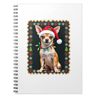 Chihuahua Weihnachten Santa hässlicher Pullover Hu Notizblock