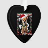 Chihuahua Weihnachten Santa hässlicher Pullover Hu Ornament (Vorderseite)