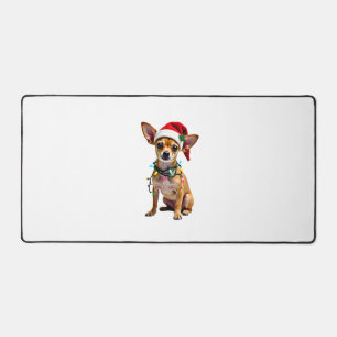 Chihuahua Weihnachten Santa hässlicher Pullover Hu Schreibtischunterlage