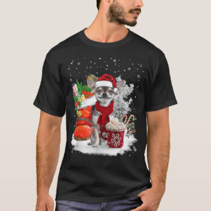 Chihuahua Weihnachten Santa Hut Eierpunsch Stiefel T-Shirt