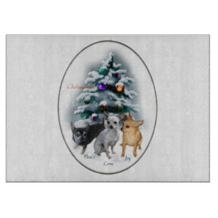Chihuahua Weihnachten Schneidebrett