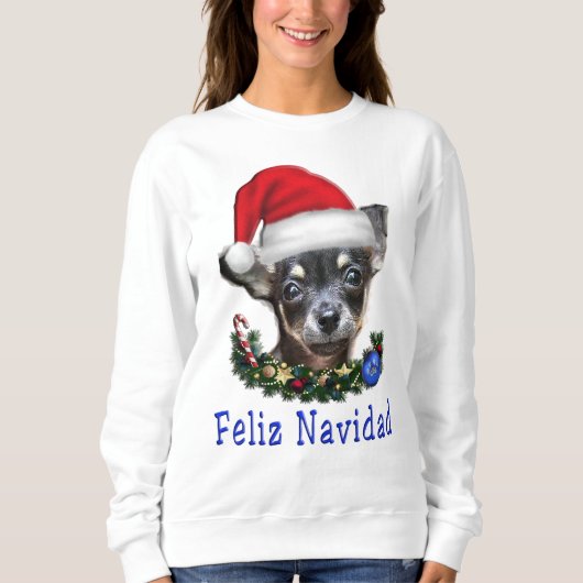 Chihuahua Weihnachten Sweatshirt (Vorderseite)