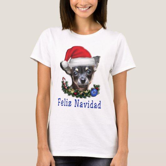 Chihuahua Weihnachten T-Shirt (Vorderseite)