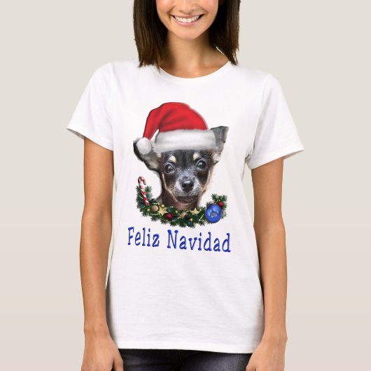 Chihuahua Weihnachten T-Shirt (Vorderseite)