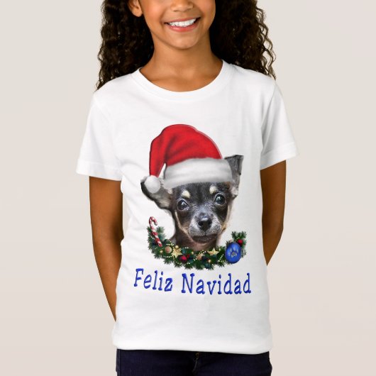 Chihuahua Weihnachten T-Shirt (Vorderseite)