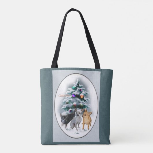 Chihuahua Weihnachten Tasche (Rückseite)