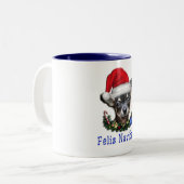 Chihuahua Weihnachten Zweifarbige Tasse (Vorderseite Links)