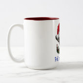 Chihuahua Weihnachten Zweifarbige Tasse (Links)