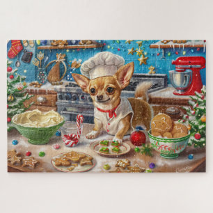 Chihuahua-Weihnachtsbacken: Festliches Weihnachten Puzzle