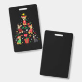 Chihuahua Weihnachtsbaum Ausweis (Vorder- & Rückseite)