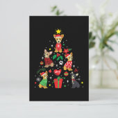 Chihuahua Weihnachtsbaum Dankeskarte (Stehend Vorderseite)