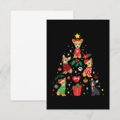 Chihuahua Weihnachtsbaum Dankeskarte (Vorne/Hinten)
