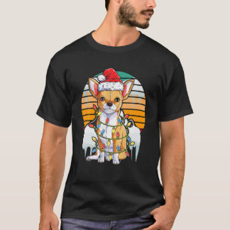 Chihuahua Weihnachtsbaum Lichter Weihnachten Weihn T-Shirt