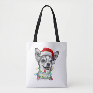 Chihuahua Weihnachtsbaum Lichter Weihnachten Weihn Tasche