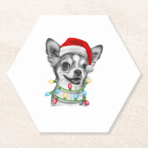 Chihuahua Weihnachtsbaum Lichter Weihnachten Weihn Untersetzer