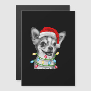 chihuahua weihnachtsbaum lichter weihnachtsgeschen magneteinladung