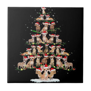 Chihuahua-Weihnachtsbaum Lustiger Tee Xmas Chihuah Fliese